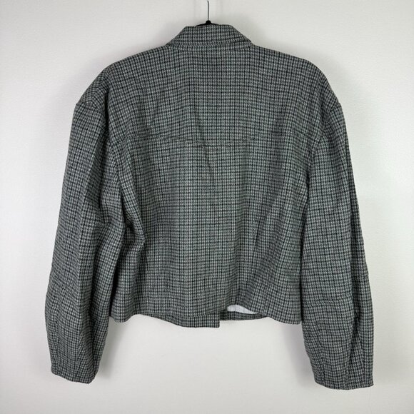 Veronica Beard Sybille Houndstooth Jacket Blazer Gray Wool Blend Size 12 $595 - Picture 9 of 10